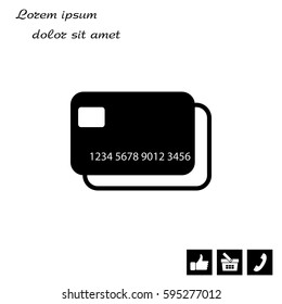 credit card icon. vector illustration