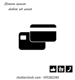 credit card icon. vector illustration