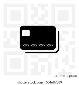 credit card icon. vector illustration