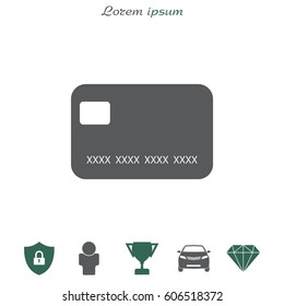 credit card icon. vector illustration
