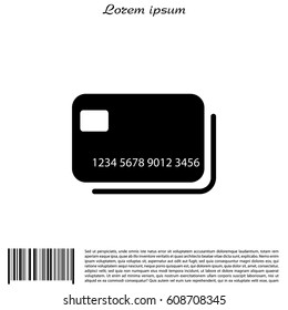 credit card icon. vector illustration