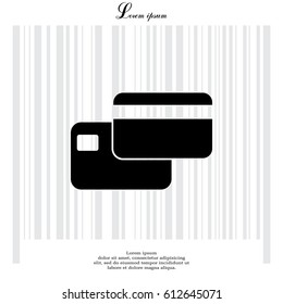 credit card icon. vector illustration