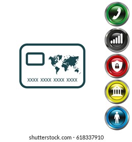 credit card icon. vector illustration