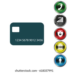 credit card icon. vector illustration