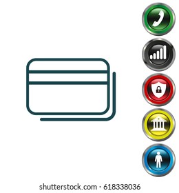 credit card icon. vector illustration