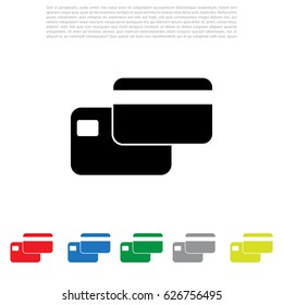 credit card icon. vector illustration