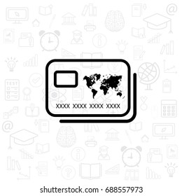 credit card icon. vector illustration