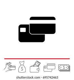 credit card icon. vector illustration