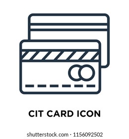 Credit card icon vector isolated on white background, Credit card transparent sign , thin symbols or lined elements in outline style