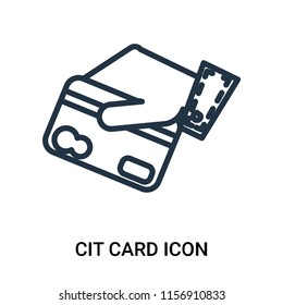 Credit card icon vector isolated on white background, Credit card transparent sign , outline linear symbol or thin lined pictogram
