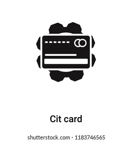 Credit card icon vector isolated on white background, logo concept of Credit card sign on transparent background, filled black symbol
