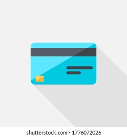Credit card icon vector isolated. Flat style vector illustration.