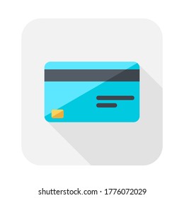 Credit card icon vector isolated. Flat style vector illustration.