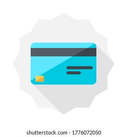 Vector de icono de tarjeta de crédito isométrico. Ilustración vectorial de estilo plano.
