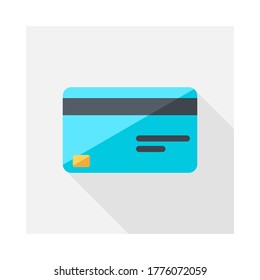 Credit card icon vector isolated. Flat style vector illustration.