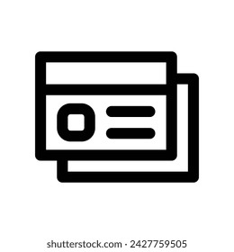 credit card icon. vector line icon for your website, mobile, presentation, and logo design.