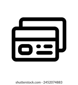 ícono de tarjeta de crédito. ícono de línea de Vector para tu Sitio web, móvil, presentación y diseño de logotipo.