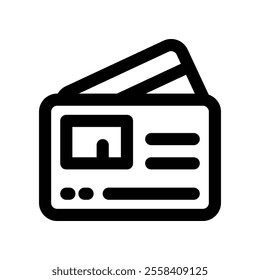 credit card icon. vector line icon for your website, mobile, presentation, and logo design.