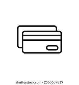 Credit card icon vector line logo art