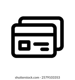 credit card icon. vector line icon for your website, mobile, presentation, and logo design.