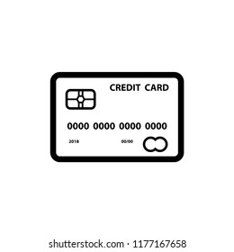Credit card icon vector logo template flat trendy