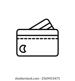 Credit card icon Vector logo outline