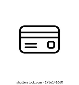 credit card icon vector from miscellaneous collection. Thin line credit card outline icon vector illustration. Outline, thin line