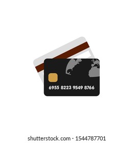 credit card icon vector on a white background