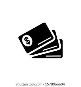 credit card icon vector on a white background