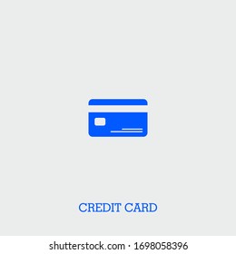 credit card icon. credit card vector on gray background