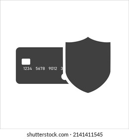 Vector de icono de tarjeta de crédito en fondo blanco