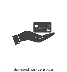 Vector de icono de tarjeta de crédito en fondo blanco