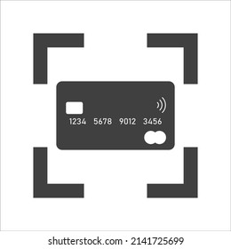 Credit card icon vector on a white background