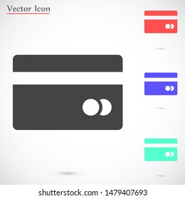 Credit card icon vector payment sign.Credit card icon vector,Credit card icon in trendy flat style isolated on white background Credit card icon web.