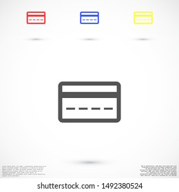 Credit card icon vector payment sign.Credit card icon vector,Credit card icon in trendy flat style isolated on white background Credit card icon web.