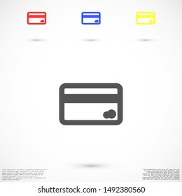 Credit card icon vector payment sign.Credit card icon vector,Credit card icon in trendy flat style isolated on white background Credit card icon web.
