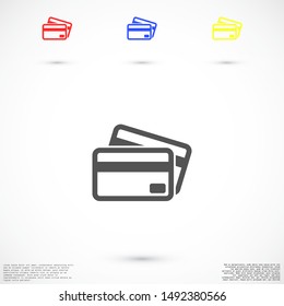 Credit card icon vector payment sign.Credit card icon vector,Credit card icon in trendy flat style isolated on white background Credit card icon web.