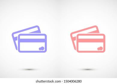 Credit card icon vector payment sign.Credit card icon vector,Credit card icon in trendy flat style isolated on white background Credit card icon web.
