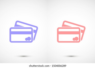 Credit card icon vector payment sign.Credit card icon vector,Credit card icon in trendy flat style isolated on white background Credit card icon web.