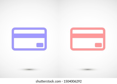 Credit card icon vector payment sign.Credit card icon vector,Credit card icon in trendy flat style isolated on white background Credit card icon web.