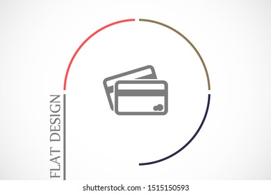 Credit card icon vector payment sign.Credit card icon vector,Credit card icon in trendy flat style isolated on white background Credit card icon web.