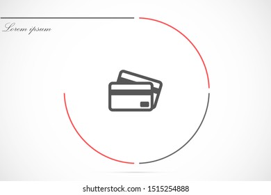 Credit card icon vector payment sign.Credit card icon vector,Credit card icon in trendy flat style isolated on white background Credit card icon web.