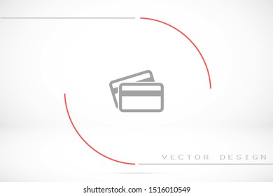Credit card icon vector payment sign.Credit card icon vector,Credit card icon in trendy flat style isolated on white background Credit card icon web.