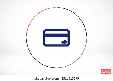 Credit card icon vector payment sign.Credit card icon vector,Credit card icon in trendy flat style isolated on white background Credit card icon web.
