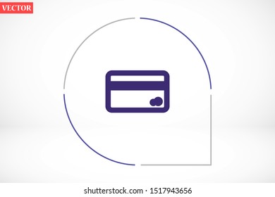 Credit card icon vector payment sign.Credit card icon vector,Credit card icon in trendy flat style isolated on white background Credit card icon web.