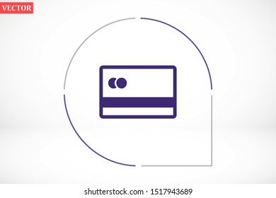 Credit card icon vector payment sign.Credit card icon vector,Credit card icon in trendy flat style isolated on white background Credit card icon web.