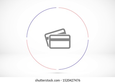 Credit card icon vector payment sign.Credit card icon vector,Credit card icon in trendy flat style isolated on white background Credit card icon web.