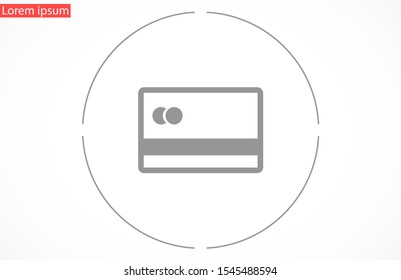 Credit card icon vector payment sign.Credit card icon vector,Credit card icon in trendy flat style isolated on white background Credit card icon web.