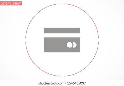 Credit card icon vector payment sign.