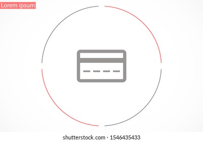 Credit card icon vector payment sign.